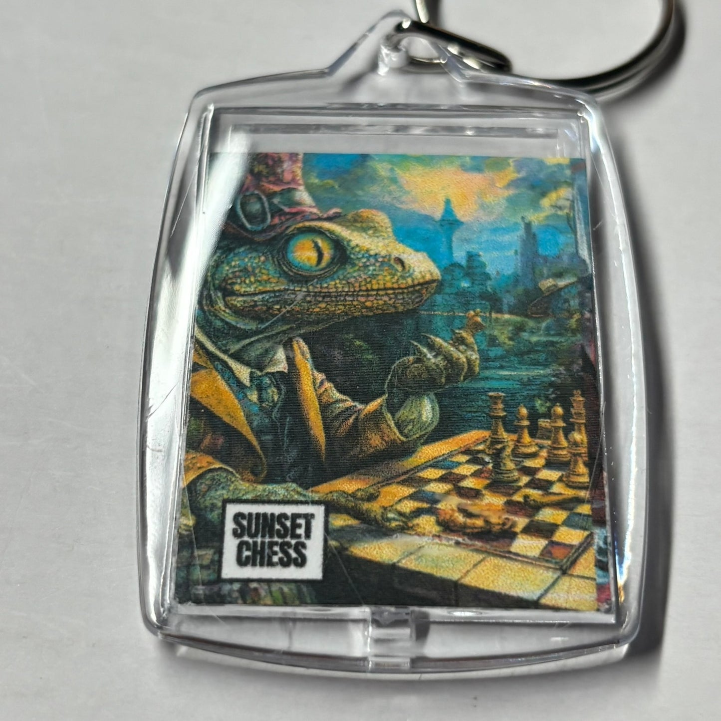 Lizard Man - Chess  Photo Keychain
