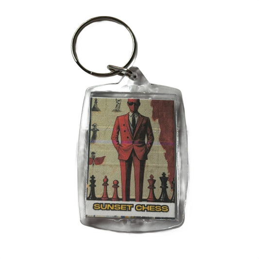 Red Tuxedo - Chess  Photo Keychain