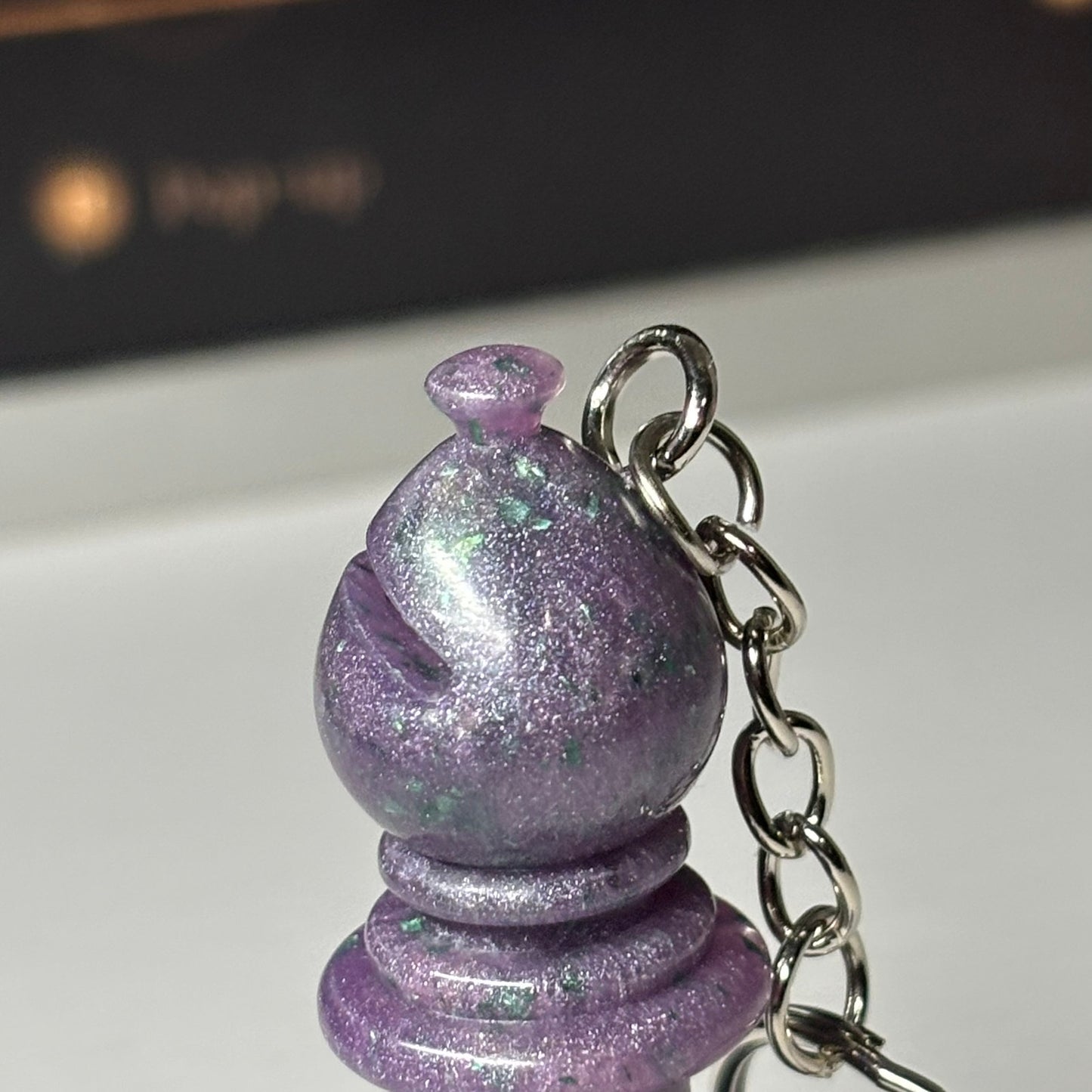 Supreme Purple Bishop - Handmade Resin Keychain - Large Edition