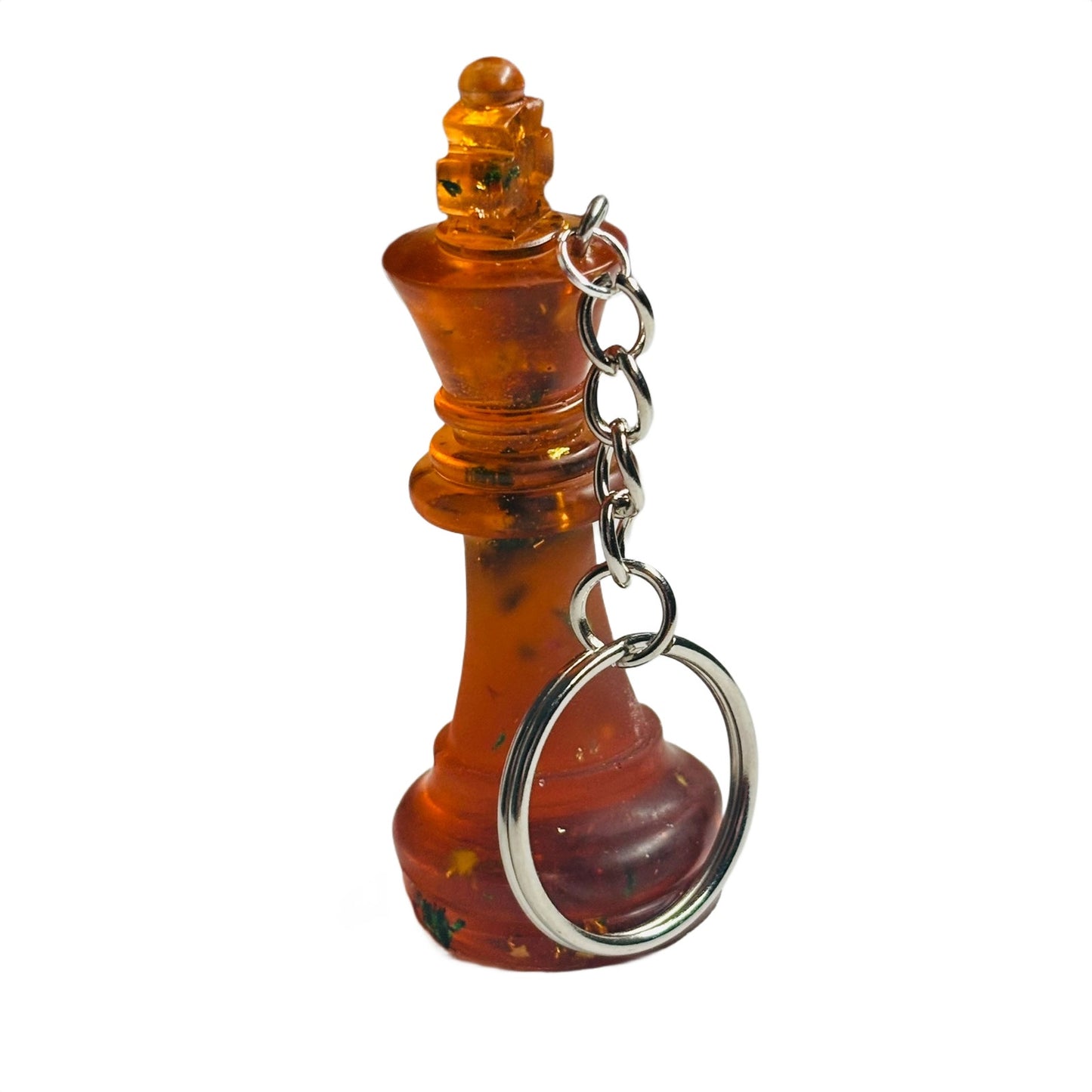 Dark Amber King - Handmade Resin Keychain