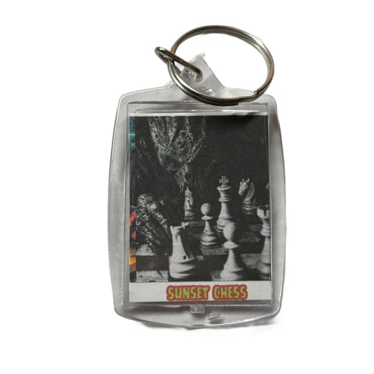 Dark Gray - Chess  Photo Keychain