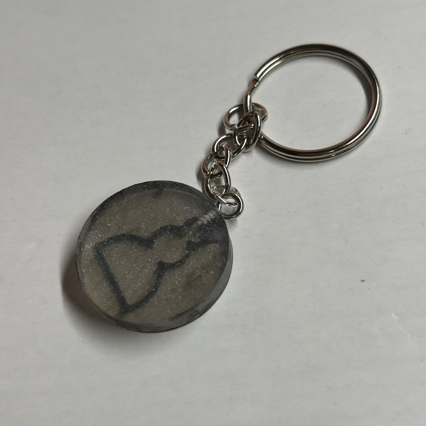 Silver Black Pawn - Handmade Resin Keychain