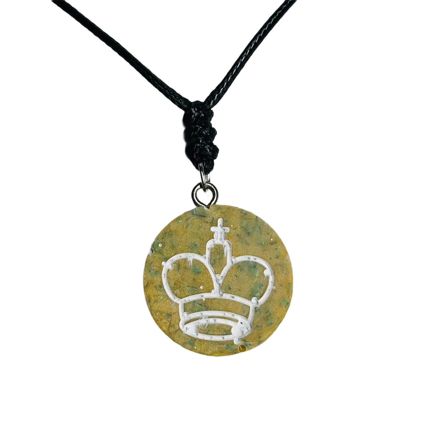 Yellow Supreme King - Handmade Resin Chess Necklace