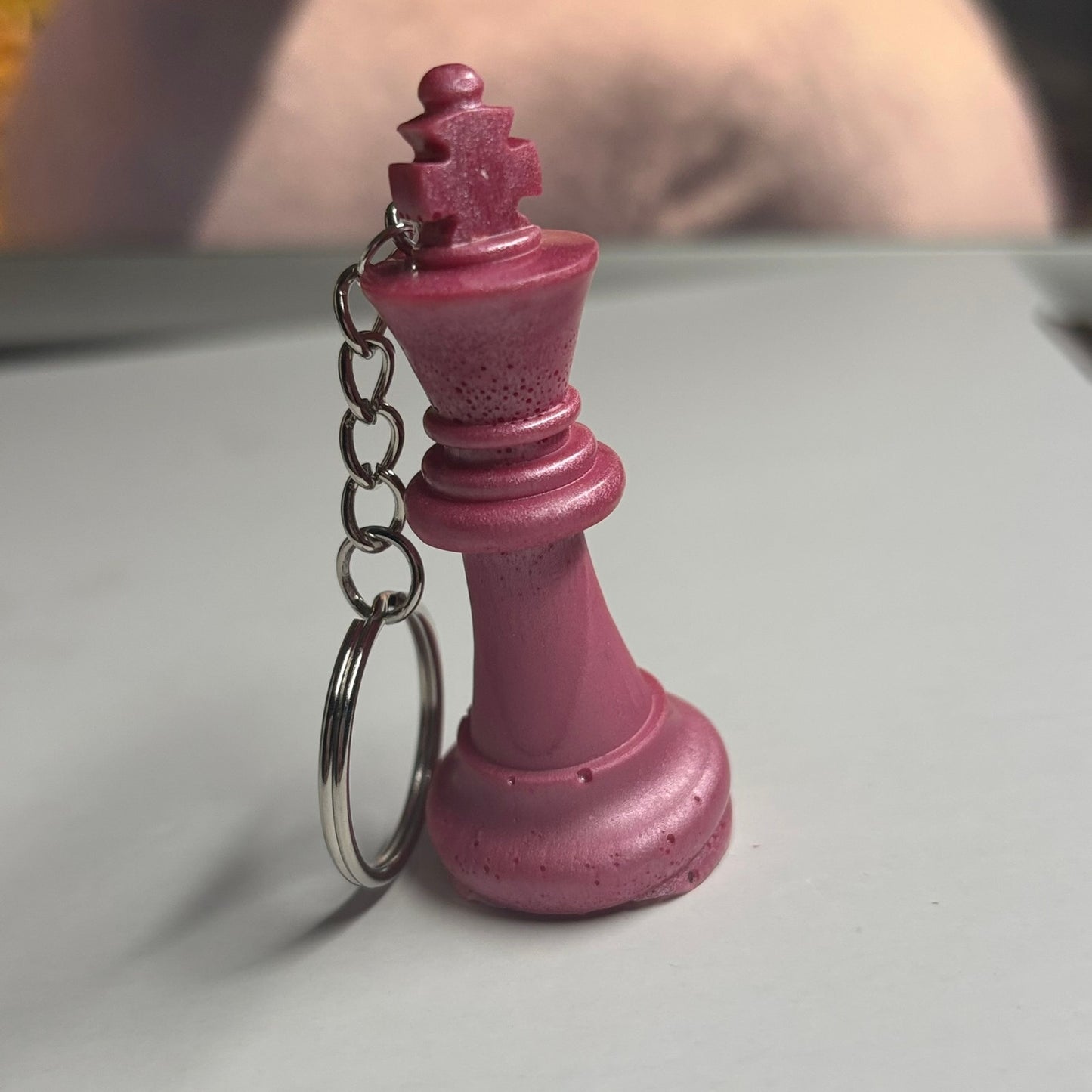 Pink King - Handmade Resin Keychain