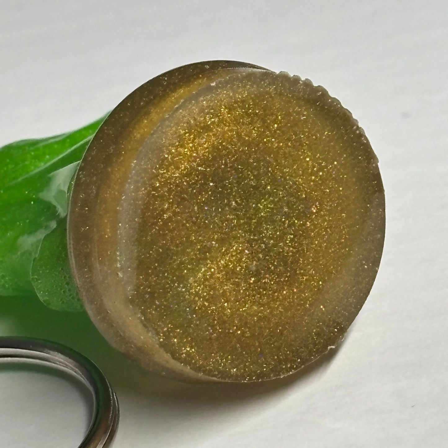Green/Brown Knight - Handmade Resin Keychain