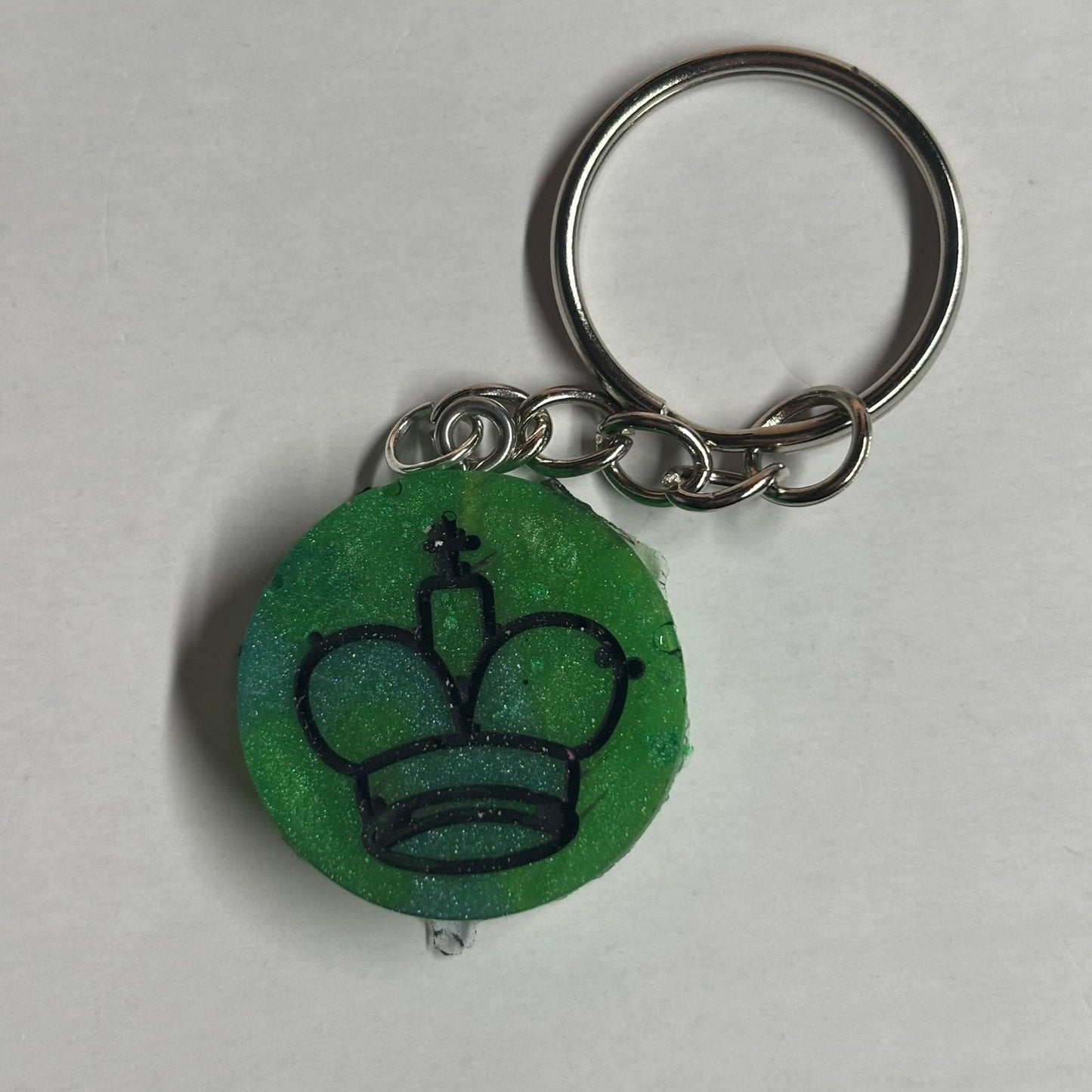 Vivid Green King - Handmade Resin Keychain