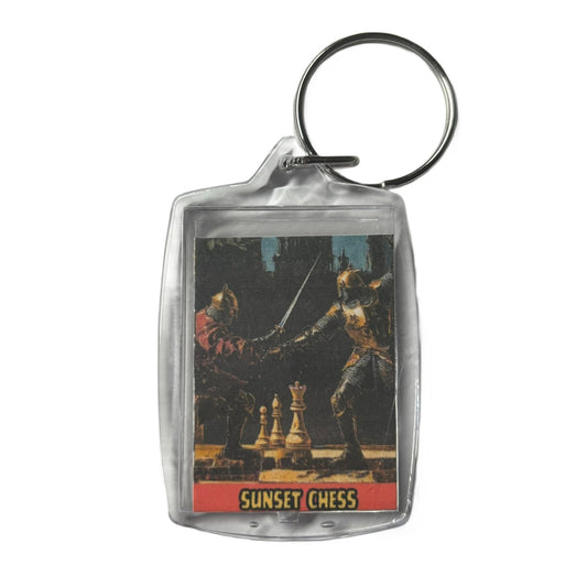 Sword Play - Chess  Photo Keychain