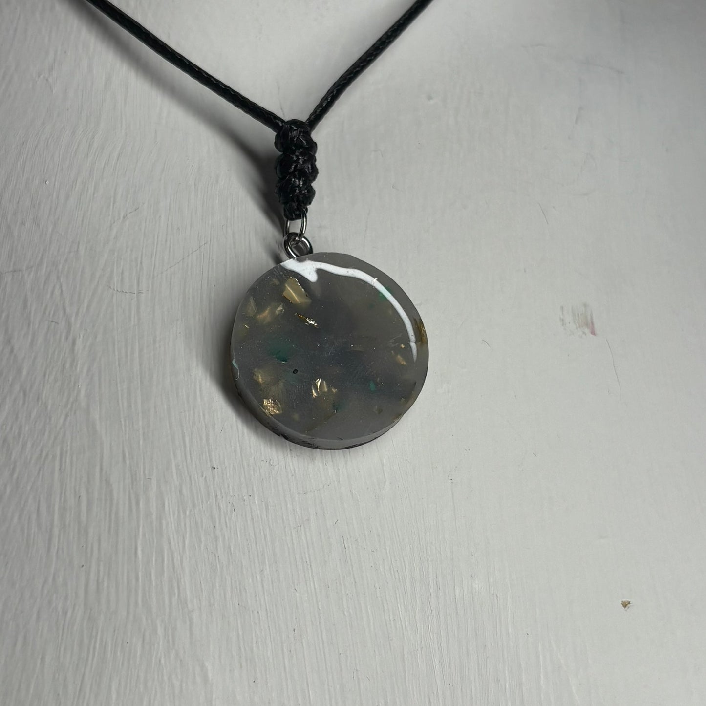 Silver Bishop - Handmade Resin Chess Necklace