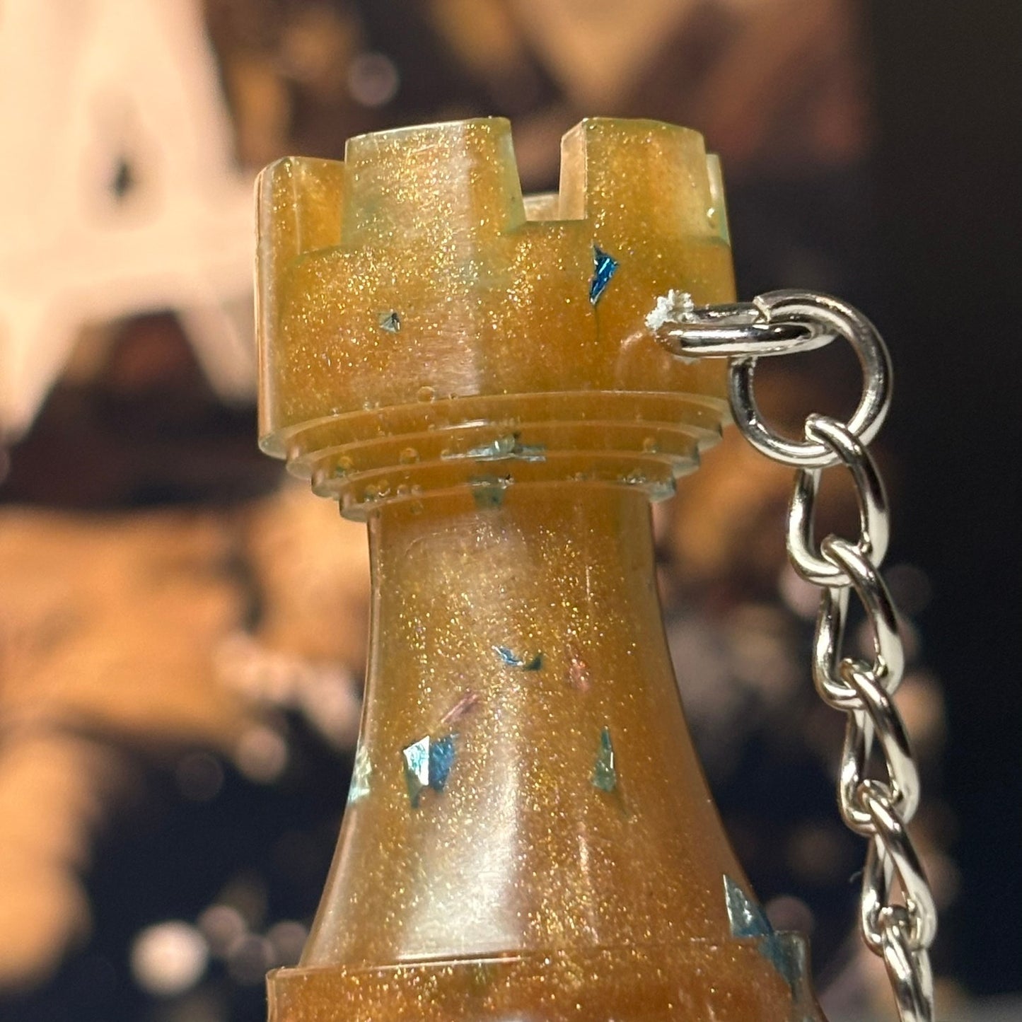 Banana Royal Rook - Handmade Resin Keychain - Large Edition