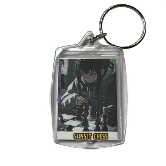 Anime Girl - Chess  Photo Keychain