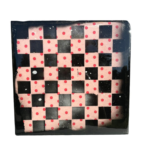 Spotted Pink - Resin Coated Chess Board