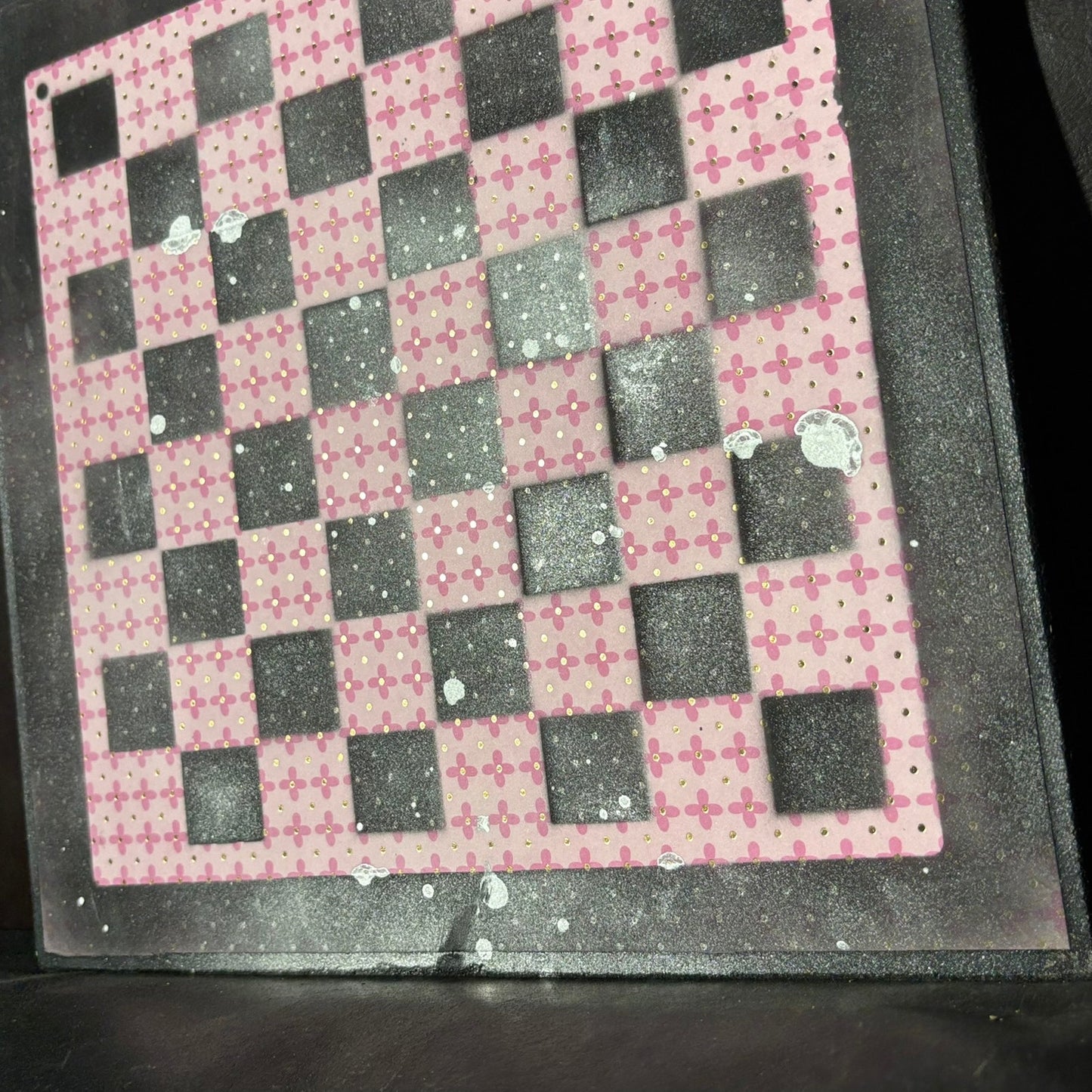 Pink Pattern - Scrapbook Chess Board