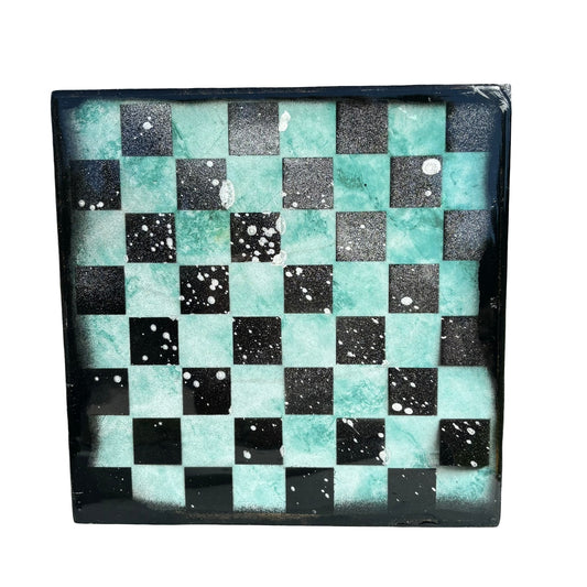 Rock Green - Resin Coated Chess Board