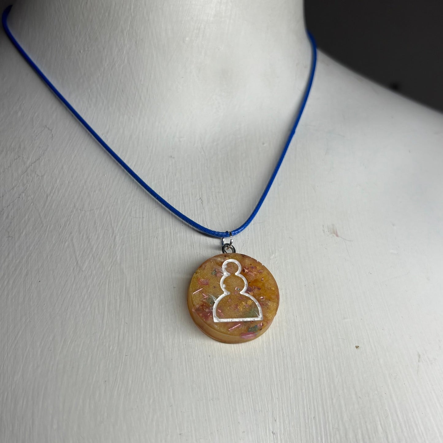Banana Yellow Pawn - Handmade Resin Chess Necklace