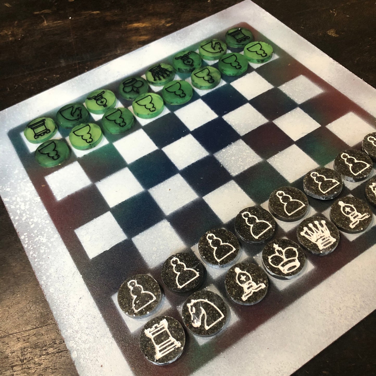 Toxic Cosmic - Painted Chess Set
