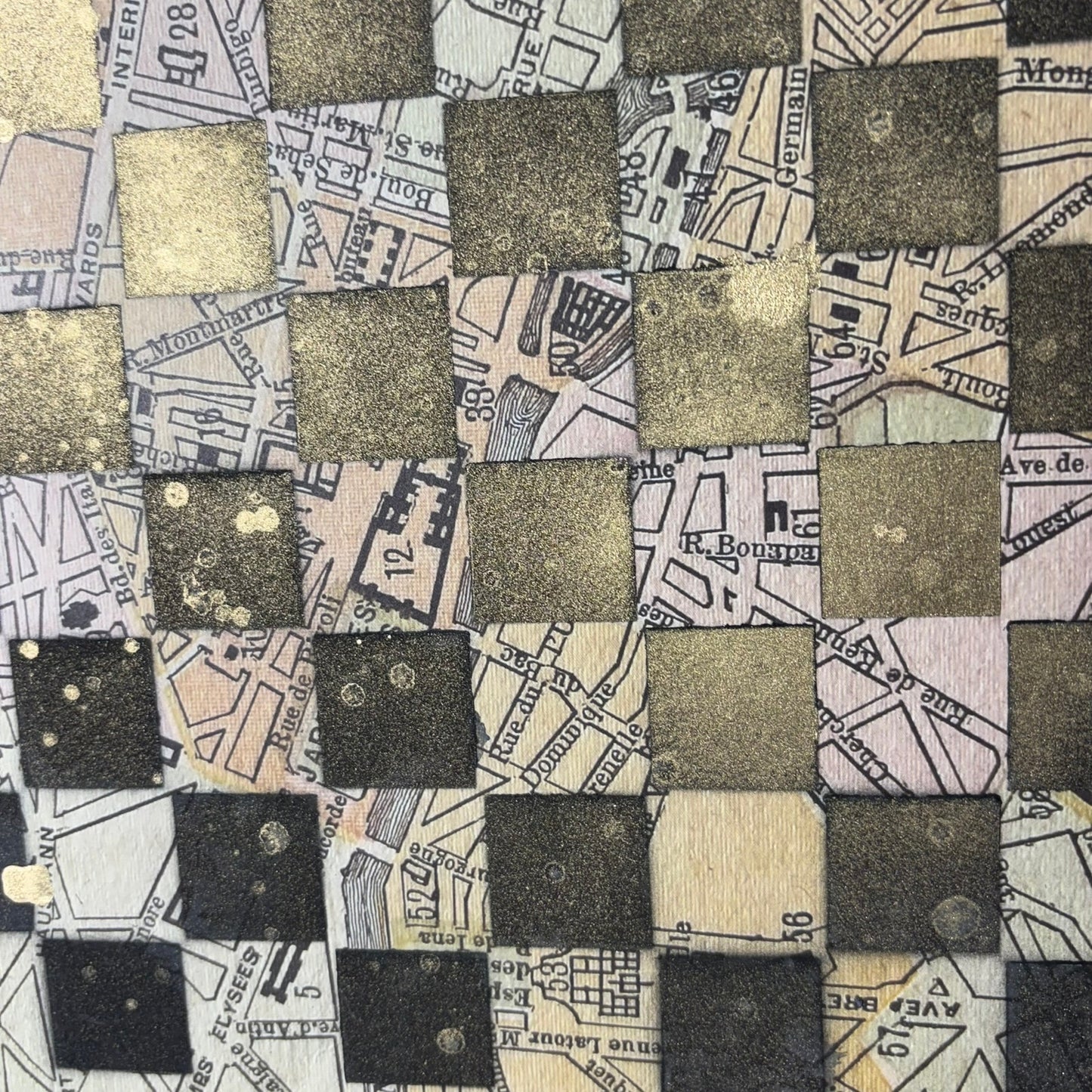 Vintage Maps - Scrapbook Chess Board