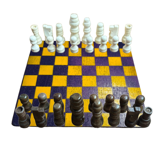 Fantastic Yellow & Purple - Mini Chess Set