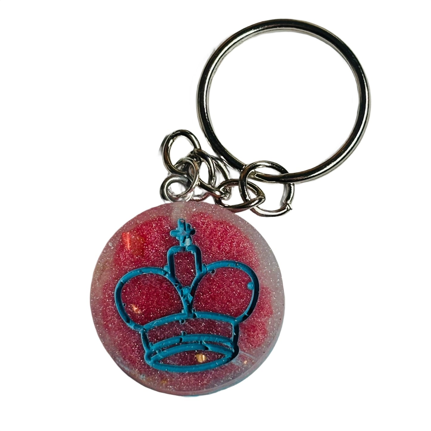 Red/Blue King - Handmade Resin Keychain