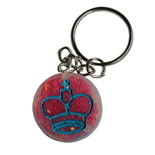 Red/Blue King - Handmade Resin Keychain