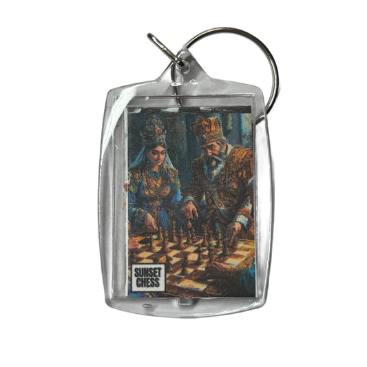 King & Queen - Chess  Photo Keychain