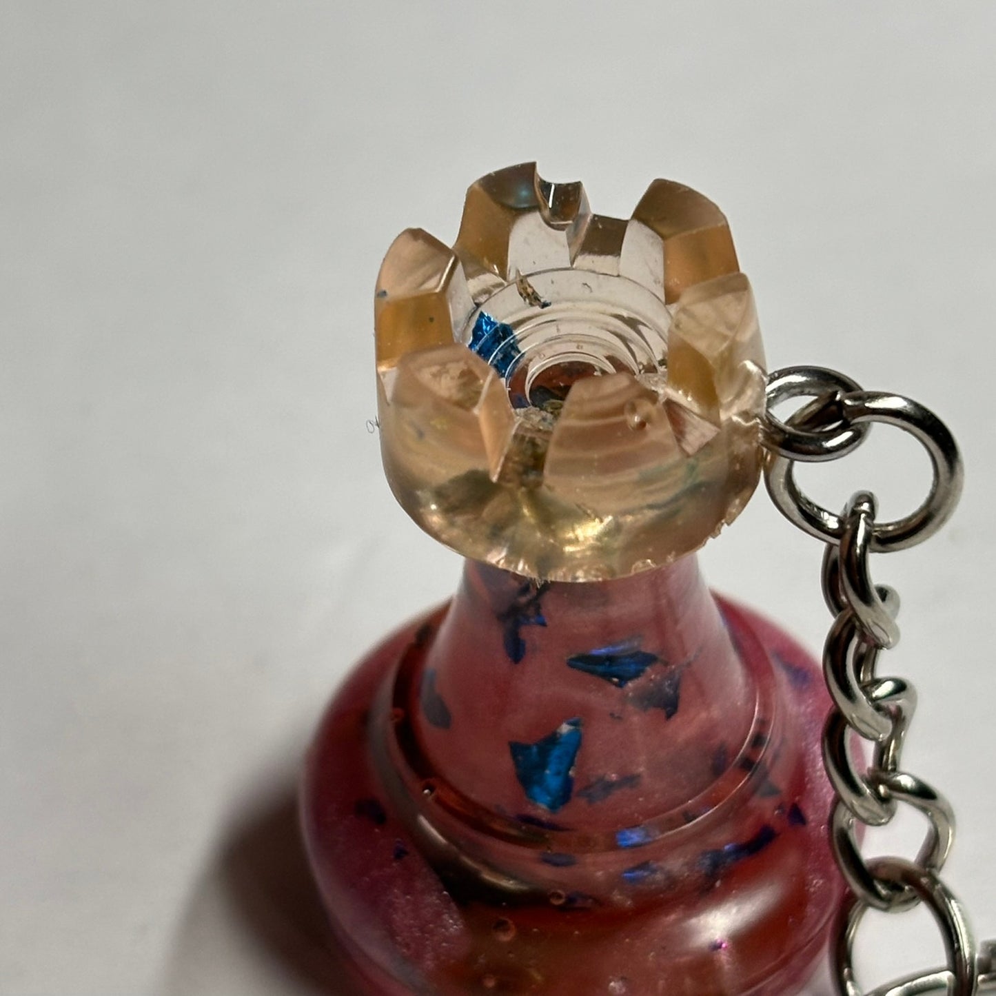 Beach Pink Rook - Handmade Resin Keychain