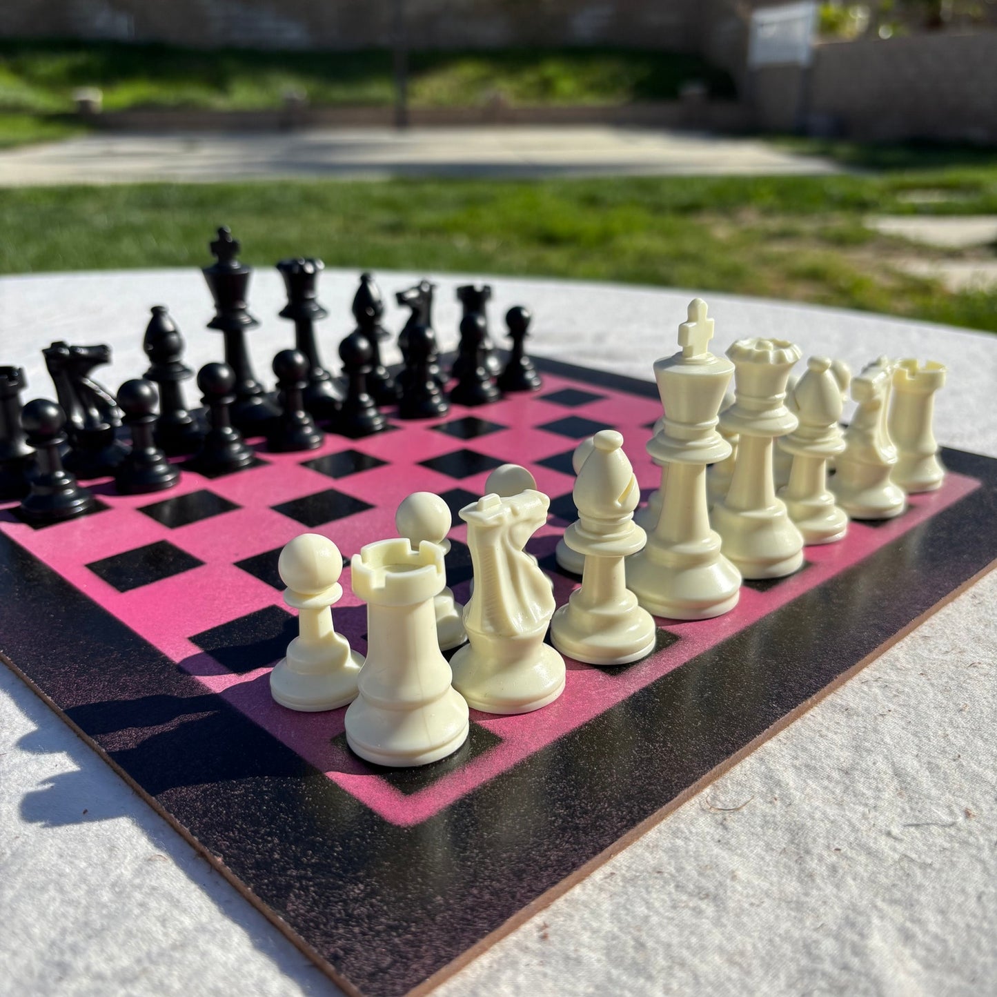 Hot Pink - Painted Chess Set