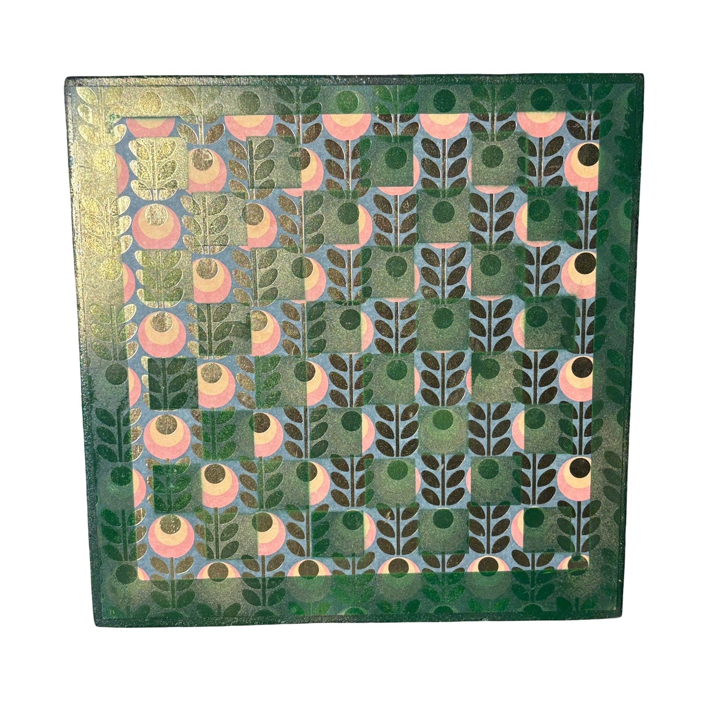 Emerald Green - Scrapbook Chess Board