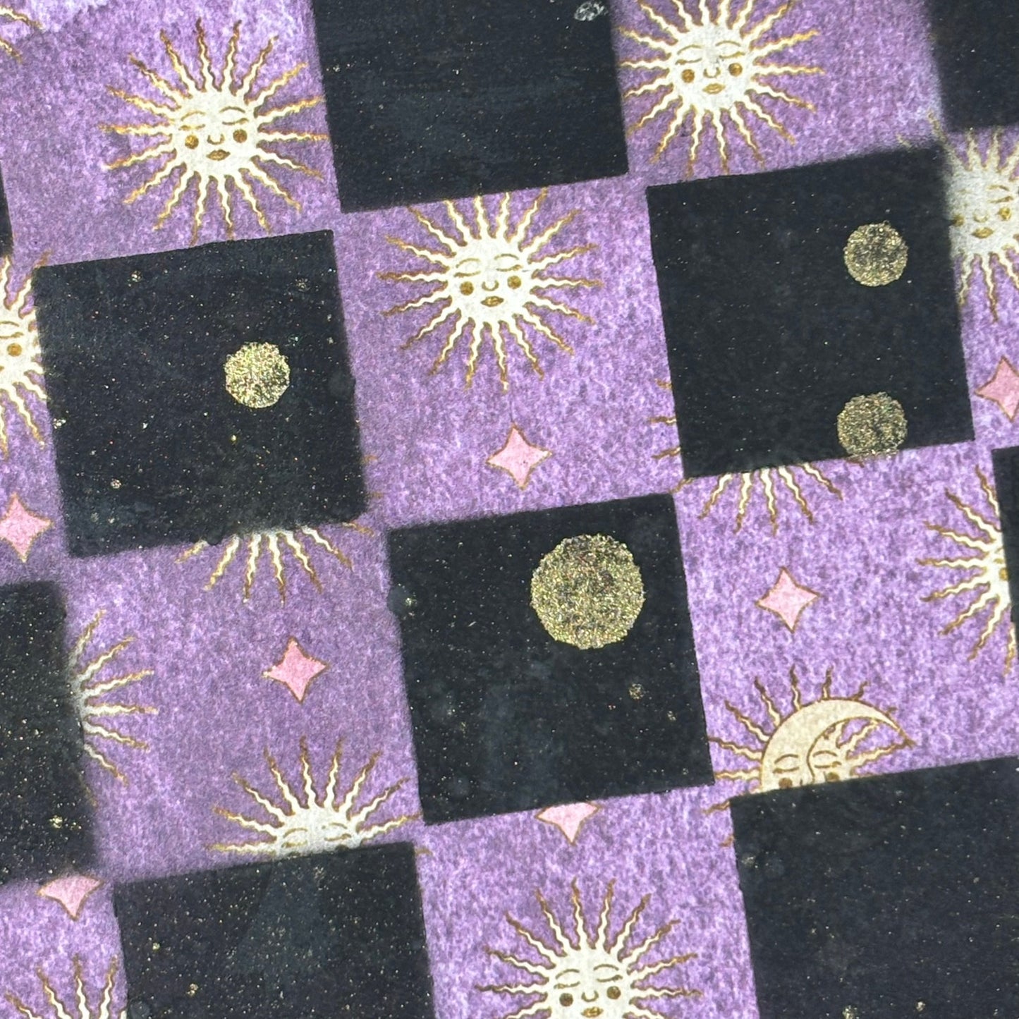 Happy Sun Purple - Scrapbook Chess Board
