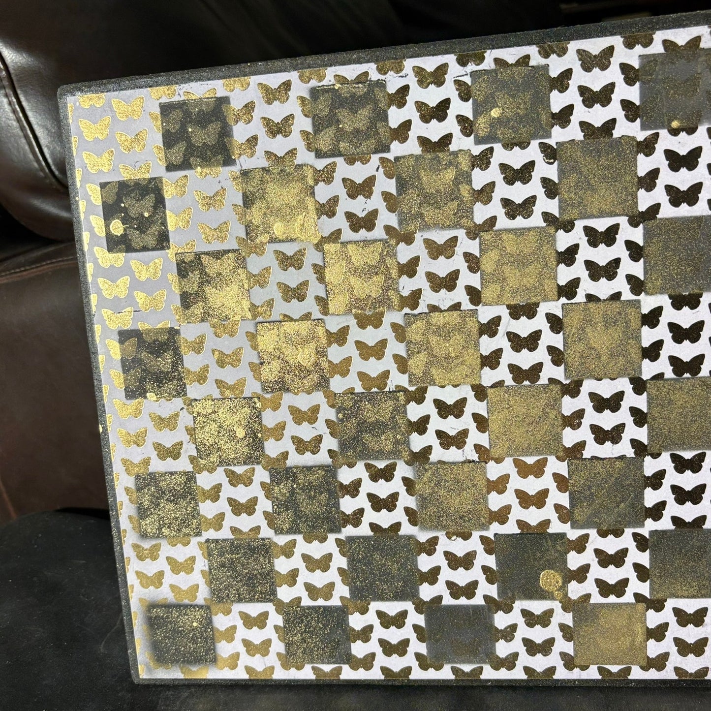 Golden Butterfly - Scrapbook Chess Board