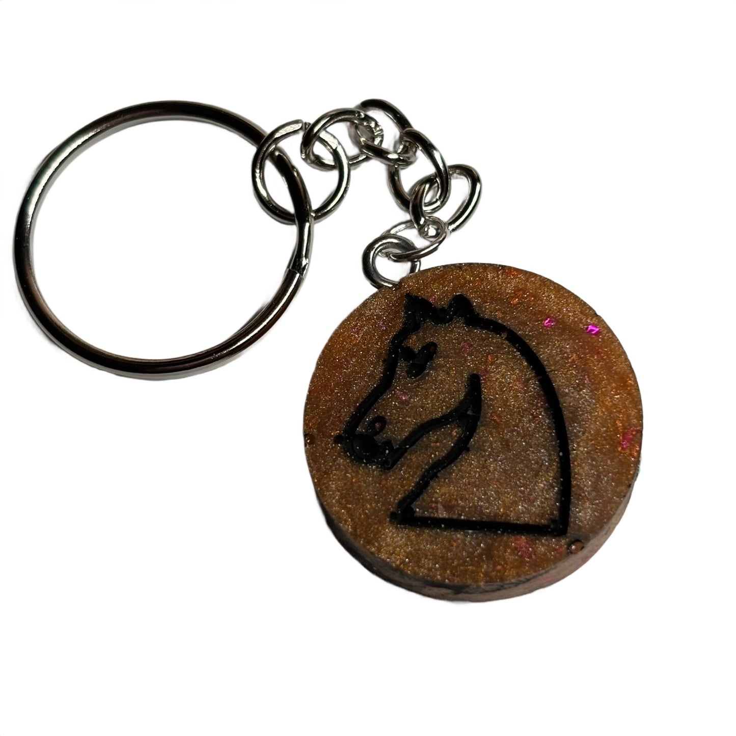 Dirty Orange Knight - Handmade Resin Keychain