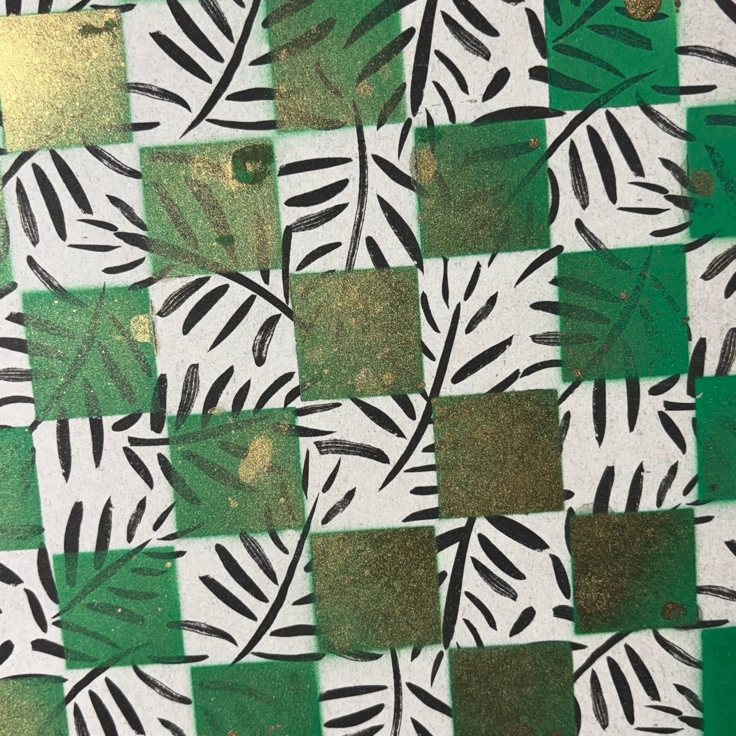 Golden Green - Scrapbook Chess Board