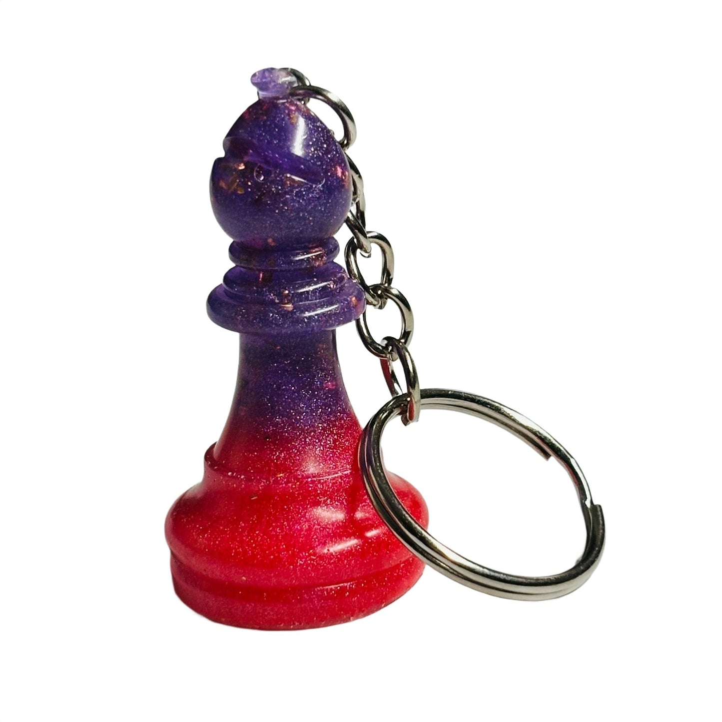 Purple Red Bishop - Handmade Resin Keychain