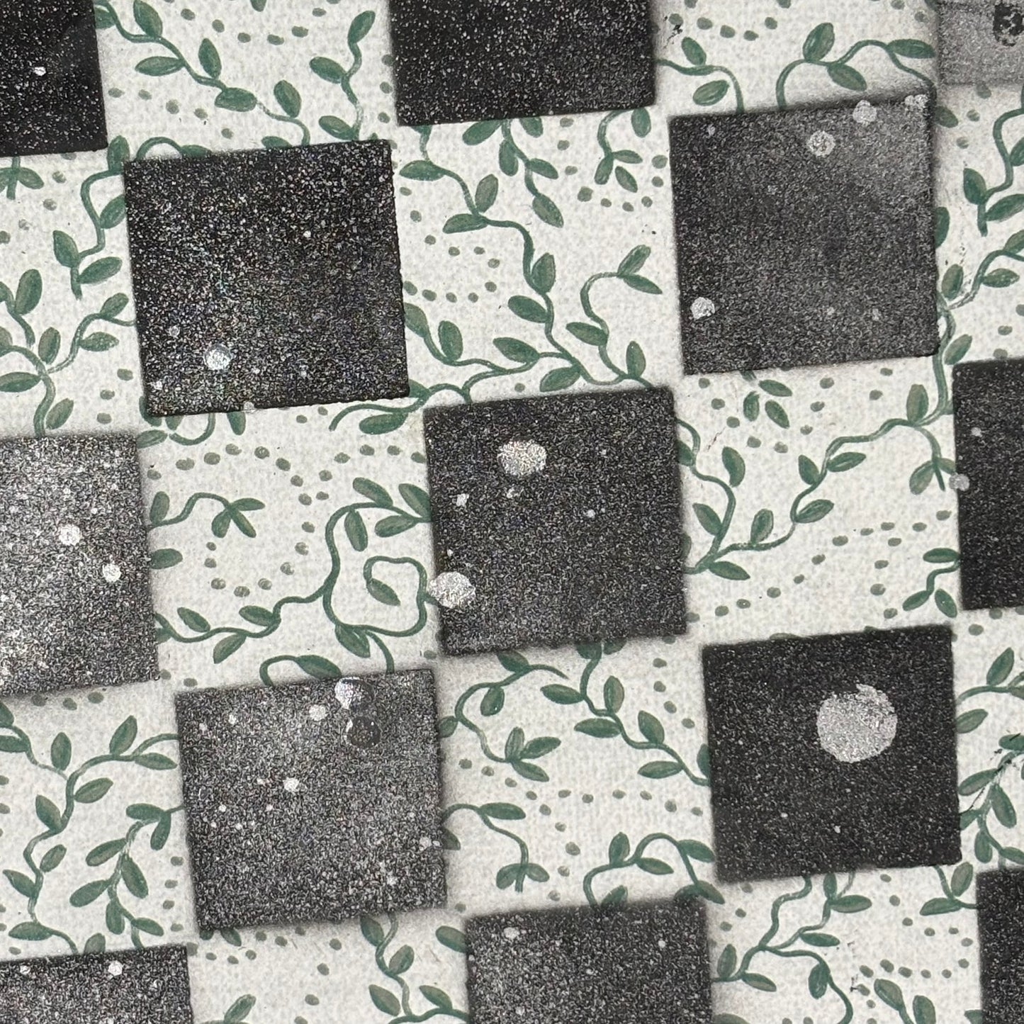 Vintage Chrome Mist - Scrapbook Chess Board