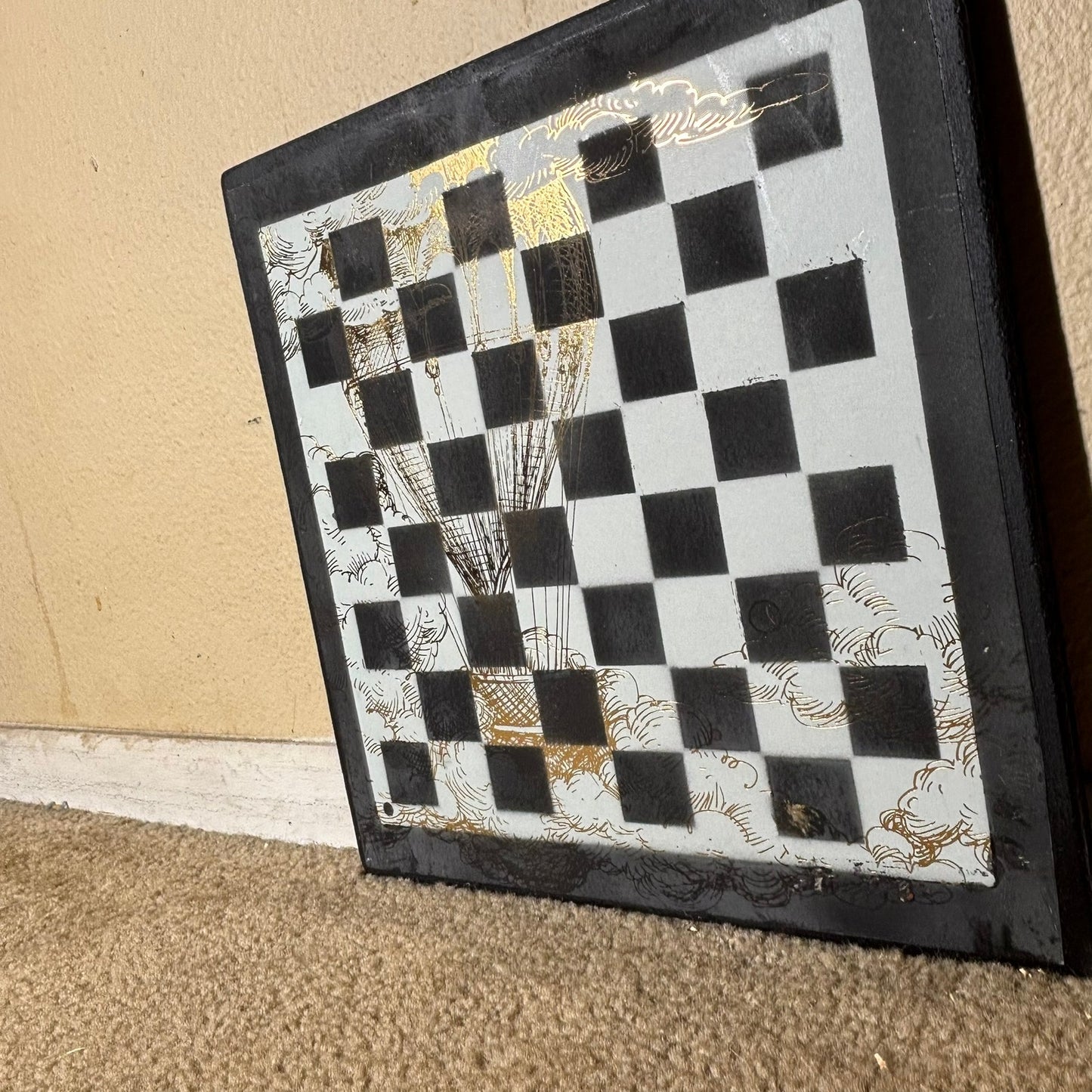 Golden Skies - Scrapbook Chess Board