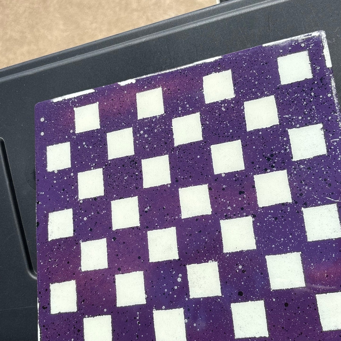 Speckled Purple - Resin Coated Chess Board