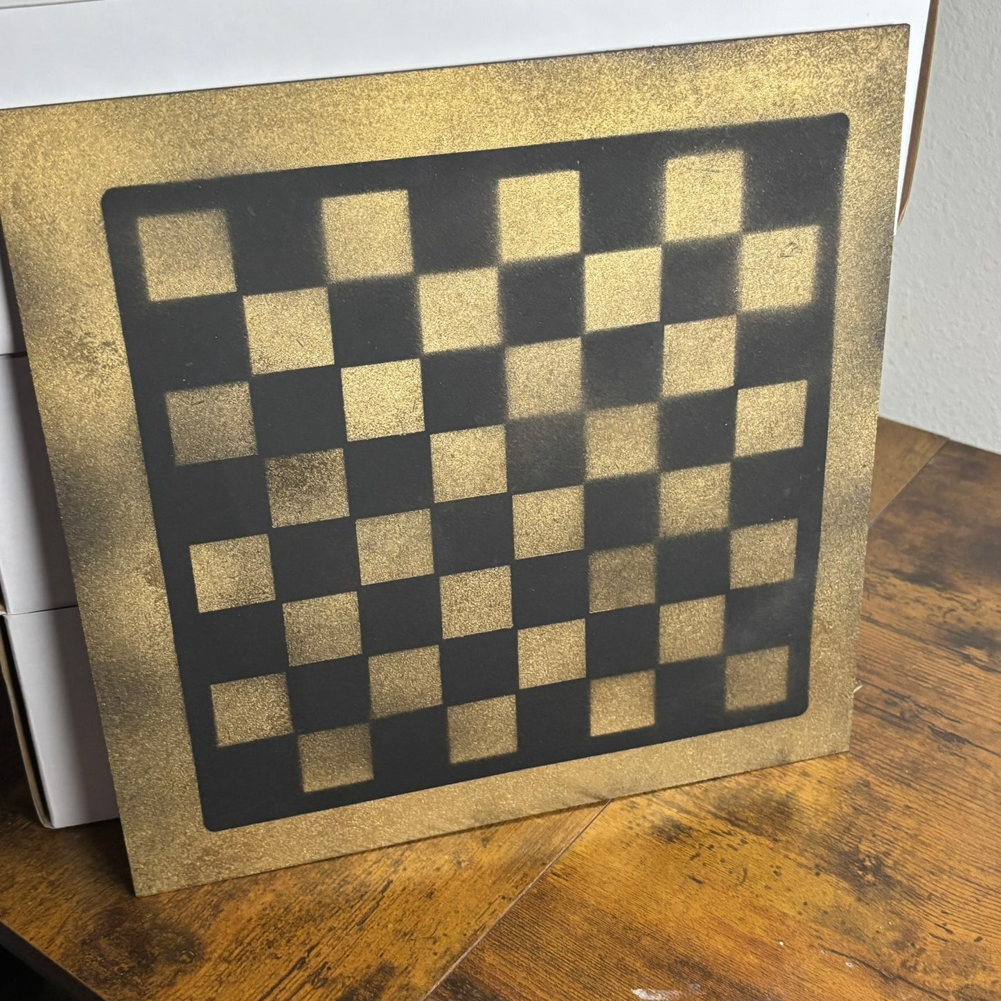 Gold & Black - Painted Chess Board