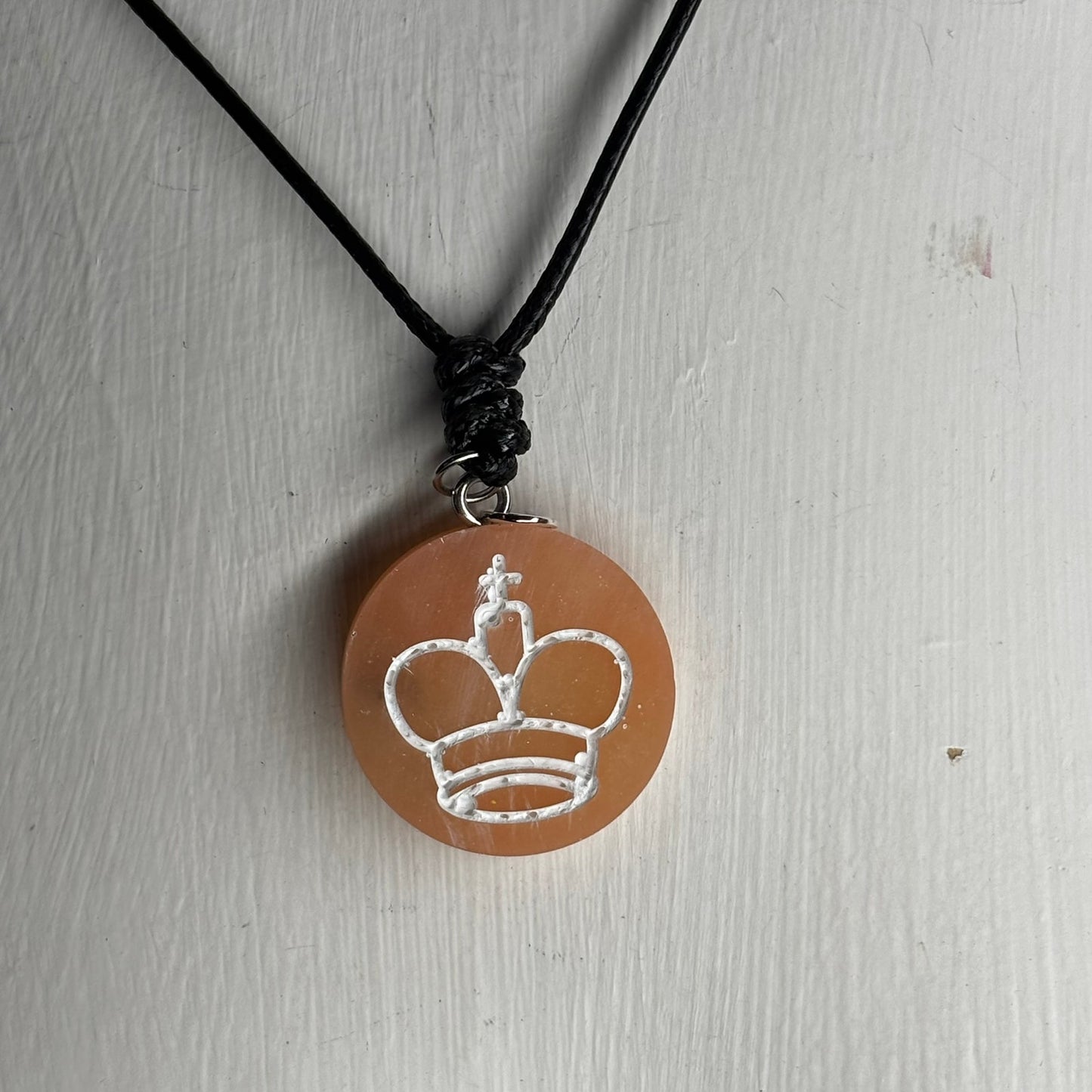 Sunny King - Handmade Resin Chess Necklace