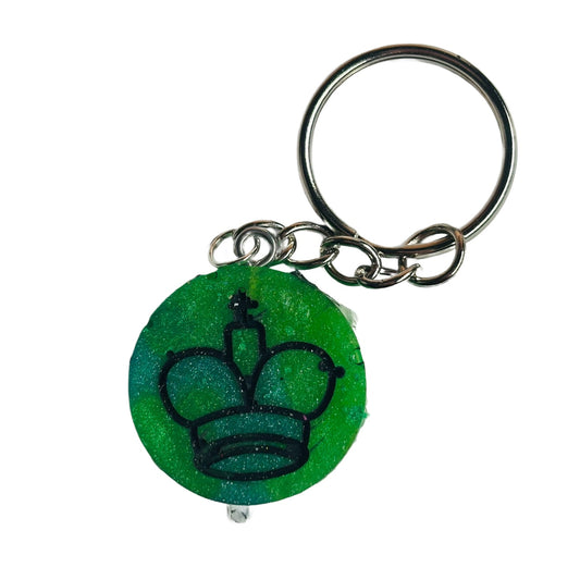 Vivid Green King - Handmade Resin Keychain