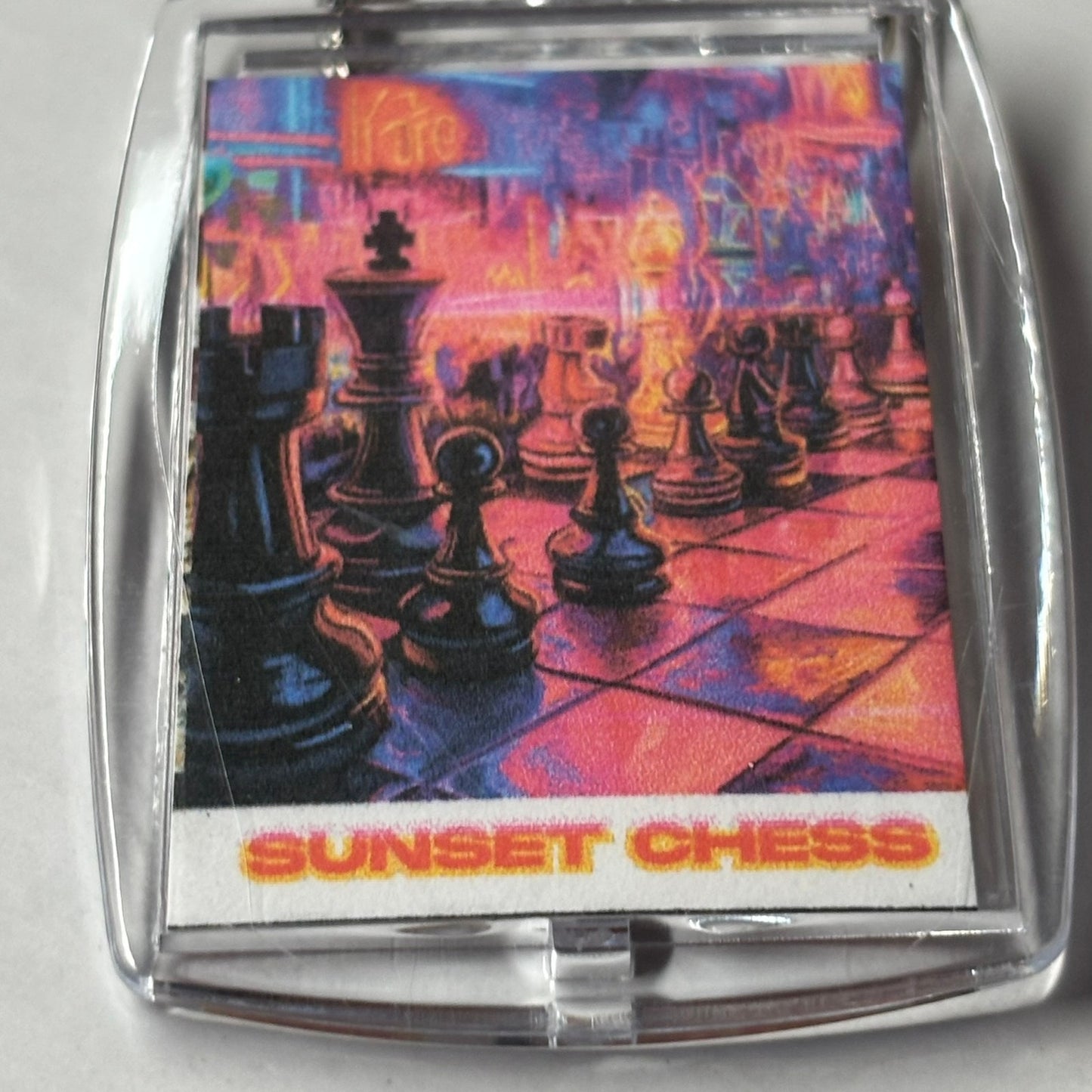 Miami Vibes - Chess  Photo Keychain