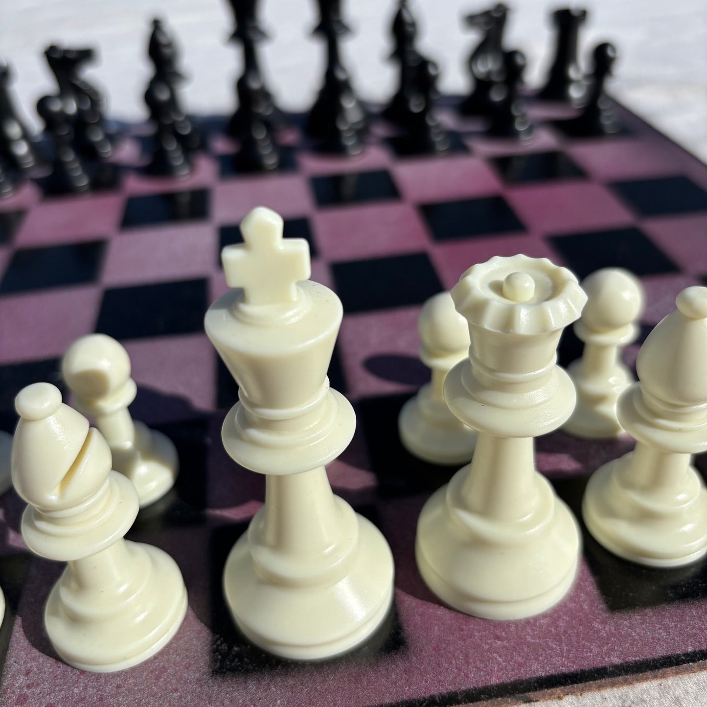 Pink Mist - Painted Chess Set