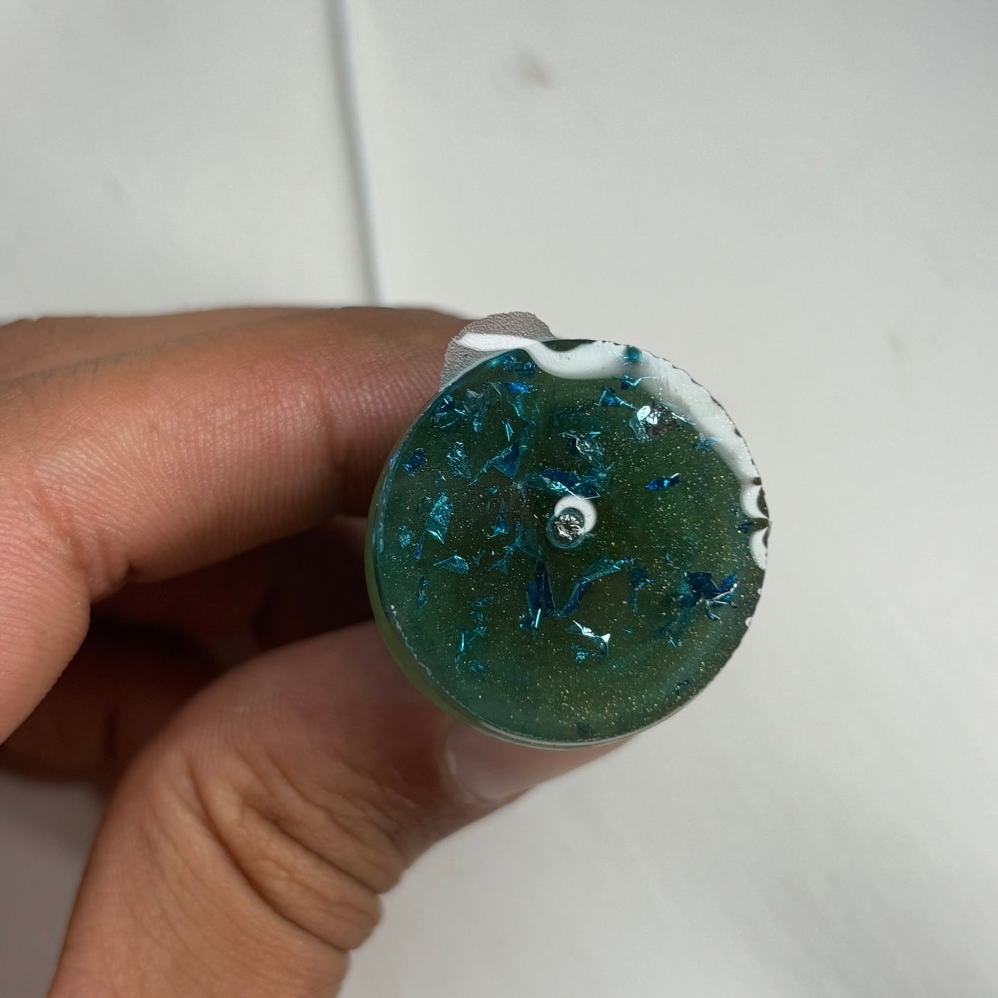 Sand Blue Queen - Handmade Resin Chess Necklace