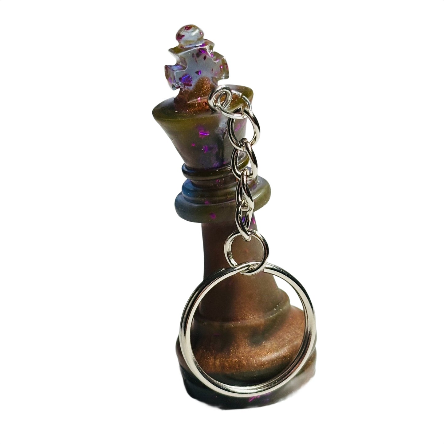 Brown Blue Hazed King - Handmade Resin Keychain