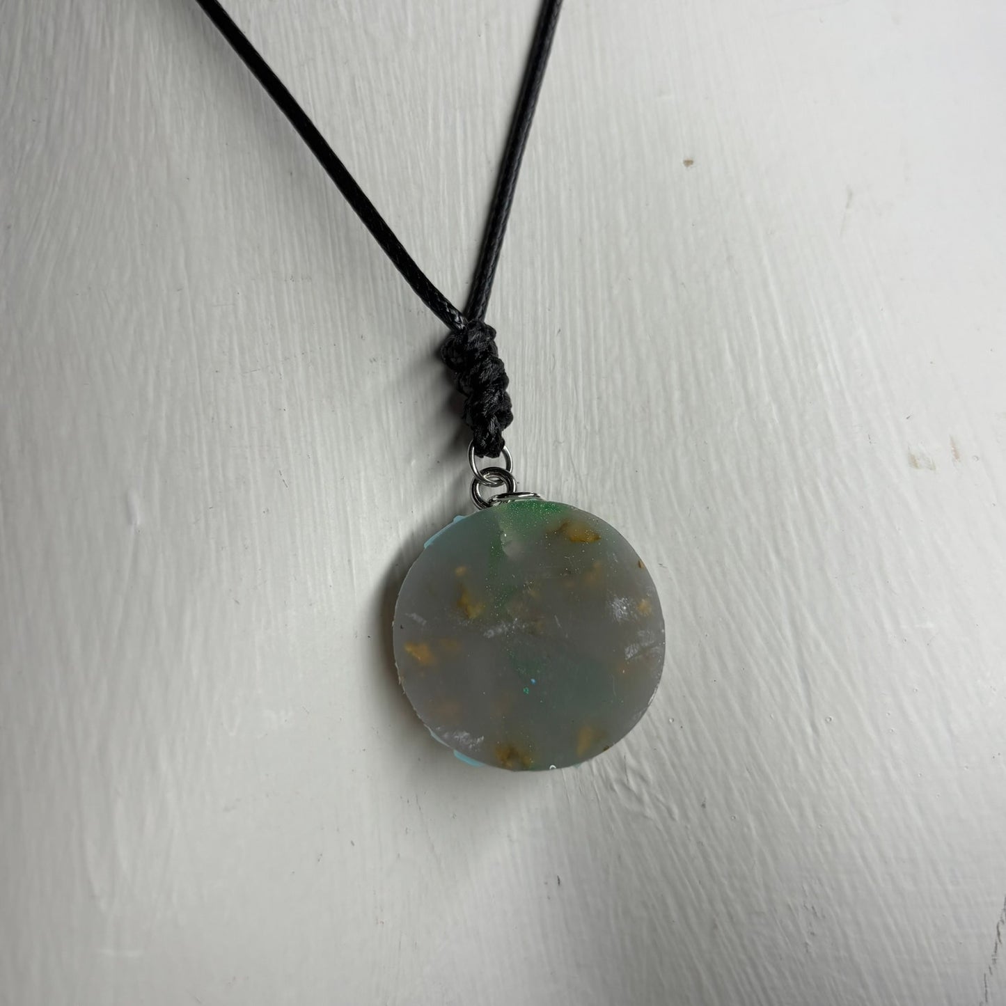 Moon Green Pawn - Handmade Resin Chess Necklace