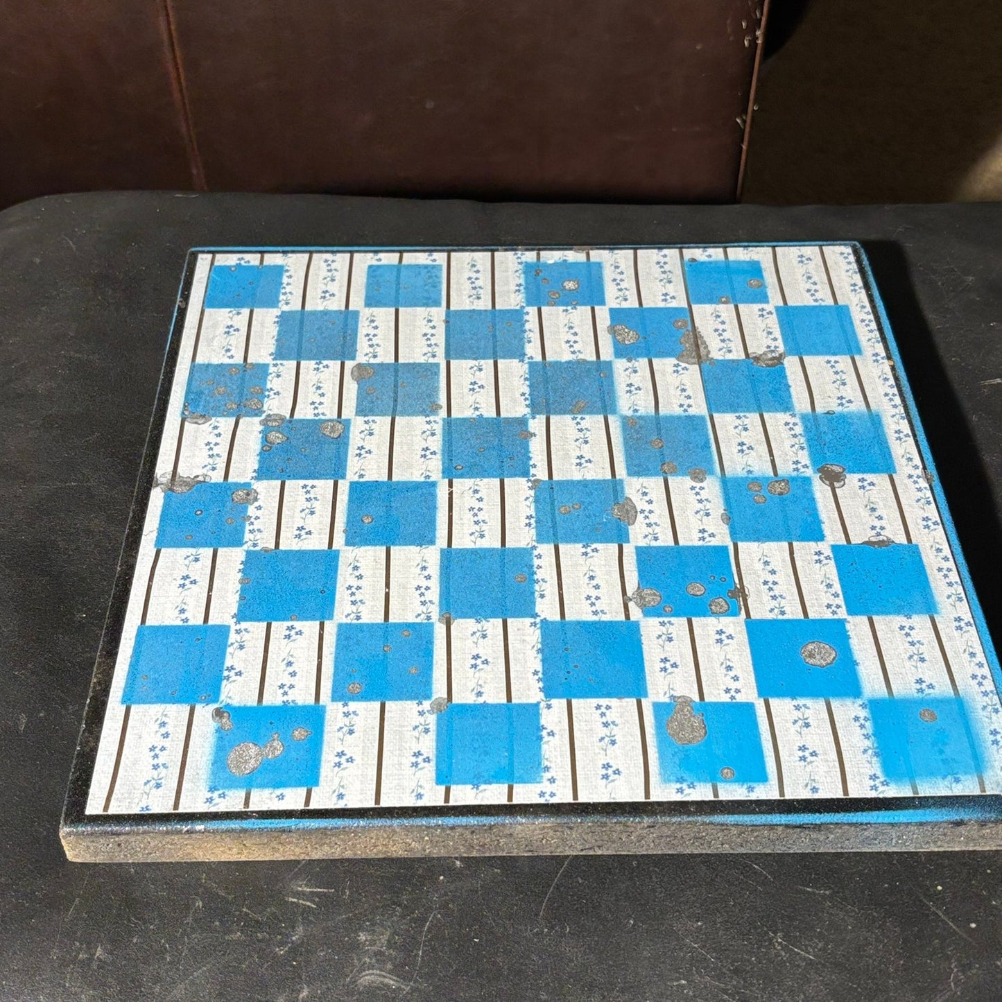 Simple Blue - Scrapbook Chess Set