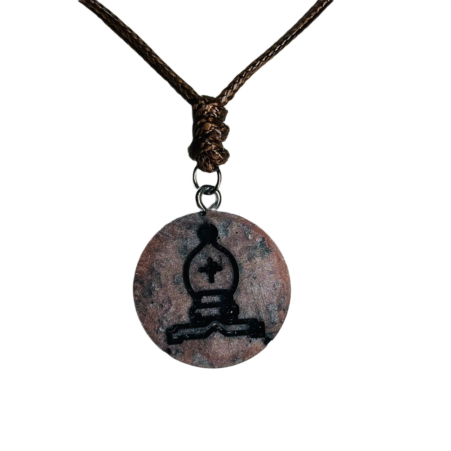 Luxury Bishop - Handmade Resin Chess Necklace