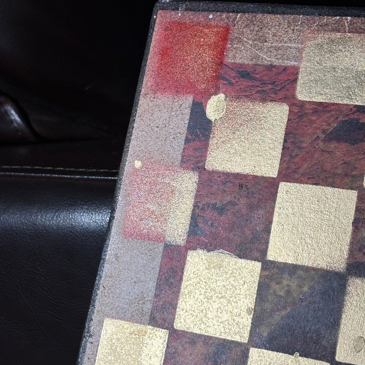 Vintage Rock Gold - Scrapbook Chess Board