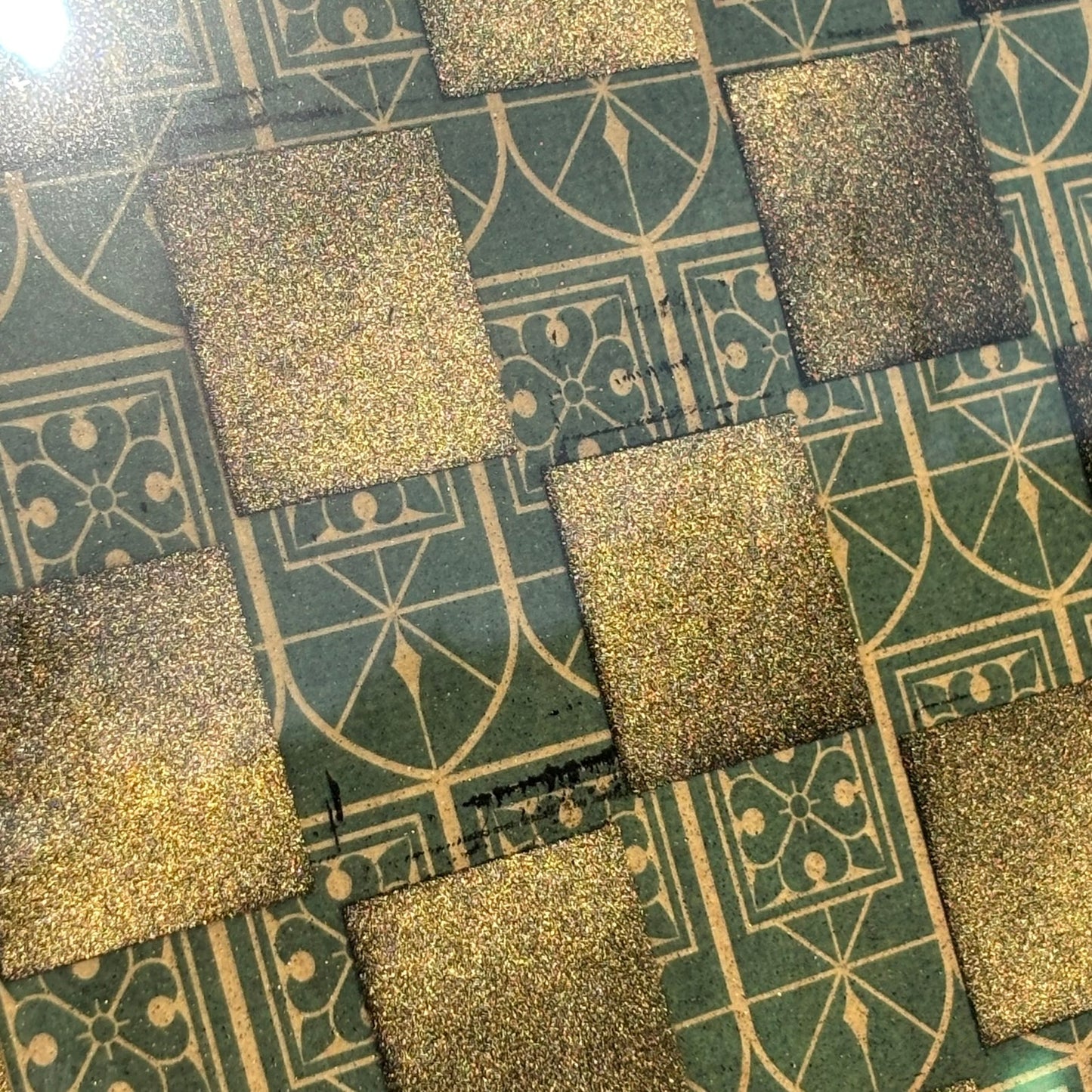 Golden Supreme Green - Resin Coated Chess Board
