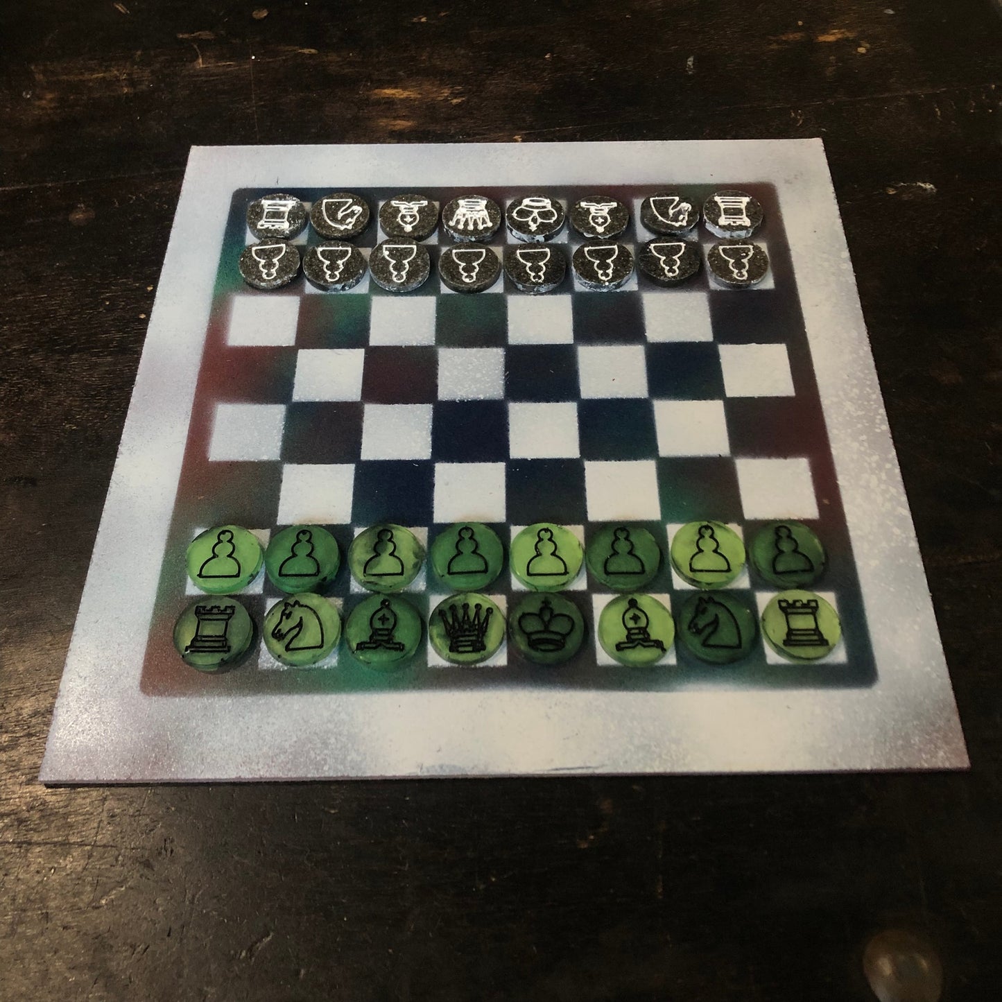 Toxic Cosmic - Painted Chess Set