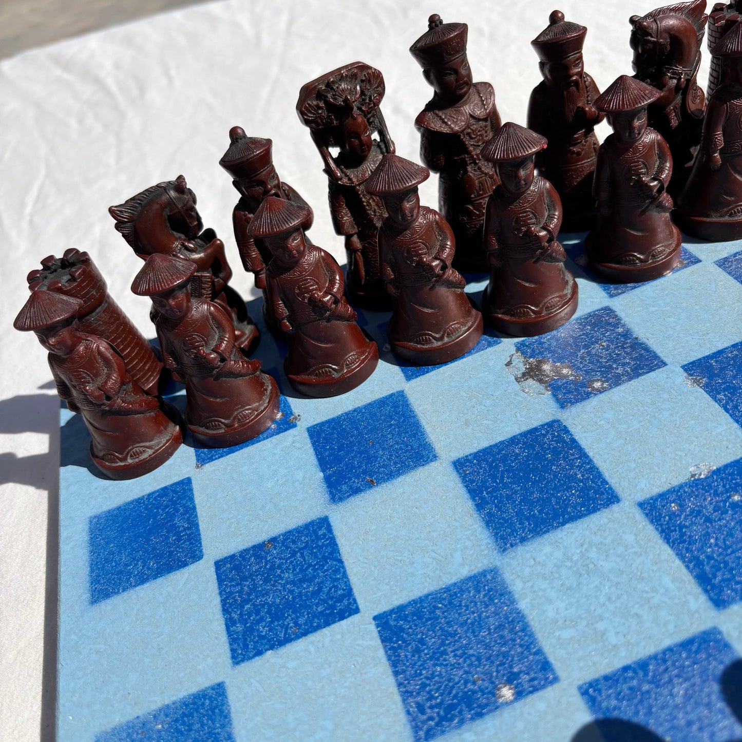Simple Blue - Chinese Edition Chess Set
