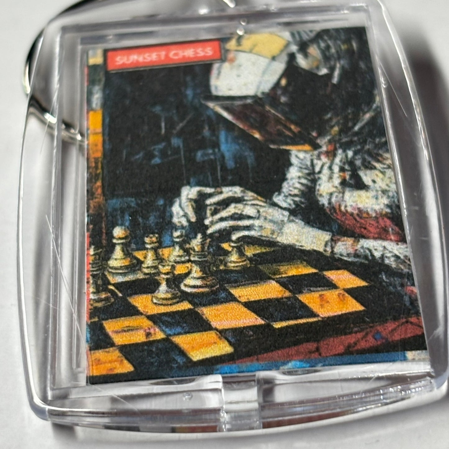 SCI-FI Man - Sunset Chess Photo Keychain